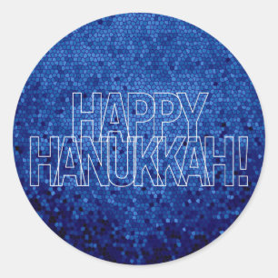 Adesivo Redondo Happy Hanukkah Sticker