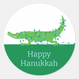 Adesivo Redondo Happy Hanukkah Sticker