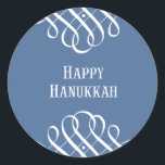 Adesivo Redondo Happy Hanukkah Stickers<br><div class="desc">Feliz Hanukkah!</div>