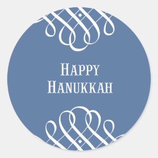 Adesivo Redondo Happy Hanukkah Stickers