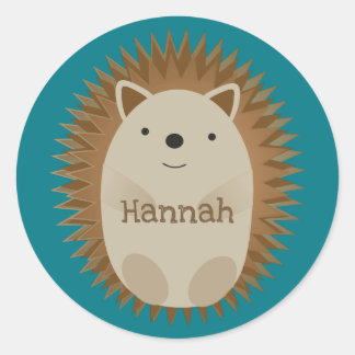 Adesivo Redondo Happy Hedgehog