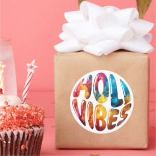 Adesivo Redondo Happy Holi Vibes Hands Hindu Holi Festival Gifts