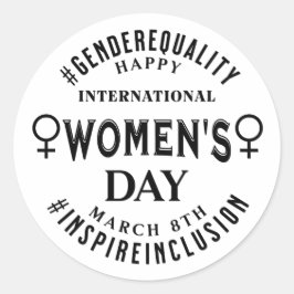 Adesivo Redondo Happy International Women's Day | March 8th