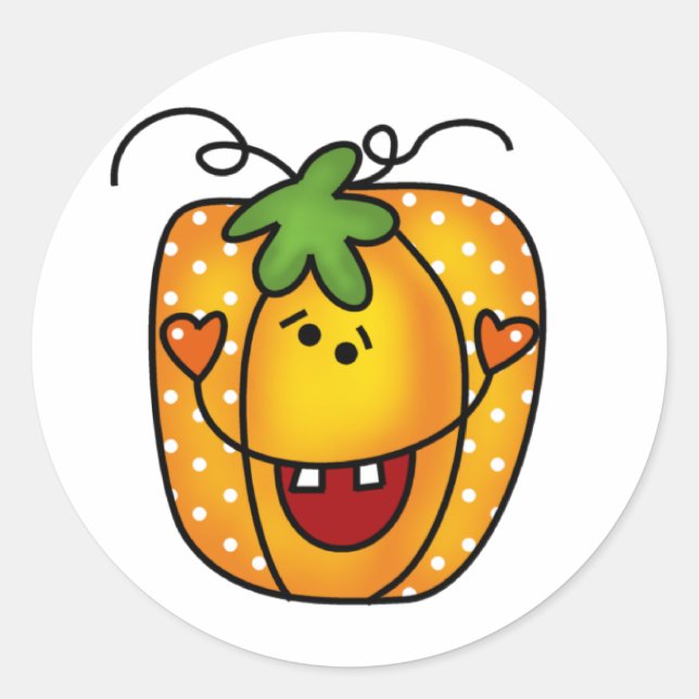 Adesivo Redondo Happy Jack O Lanterna (Frente)