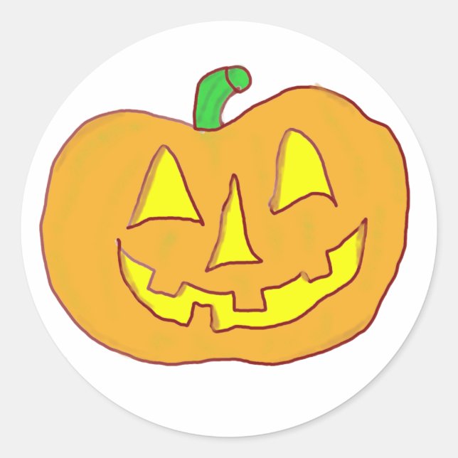 Adesivo Redondo Happy Jack O'Lantern (Frente)