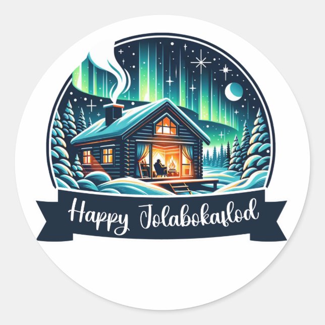 Adesivo Redondo Happy Jolabokaflod (Frente)
