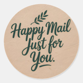 Adesivo Redondo Happy Mail Just for You Sticker – Rustic Botanical