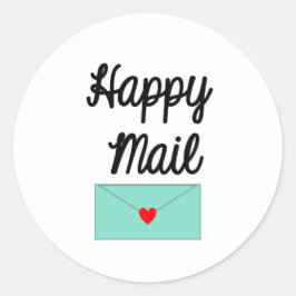 Adesivo Redondo Happy Mail Sticker - design de envelope!