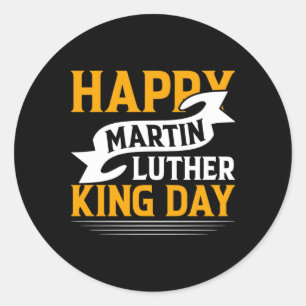 Adesivo Redondo Happy Martin Luther King Day Sticker