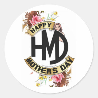 Adesivo Redondo Happy Mother’s Day HMD Collection | Floral Typo