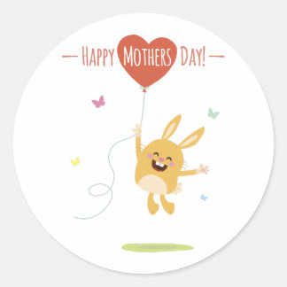 Adesivo Redondo Happy Mothers Day Round Sticker