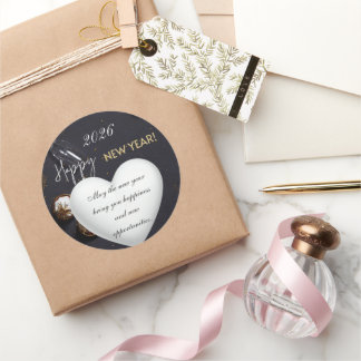 Adesivo Redondo Happy New Year2026