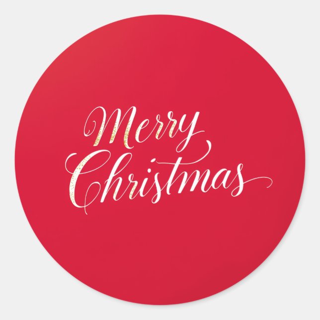 Adesivo Redondo Happy New Year Merry Christmas Holiday Season (Frente)