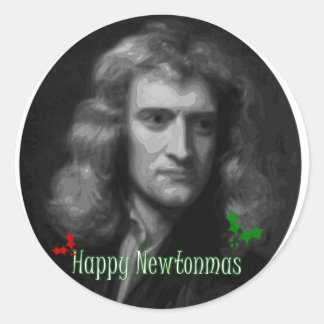 Adesivo Redondo Happy Newtonmas!