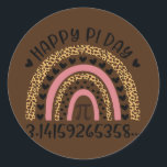 Adesivo Redondo Happy Pi Day Math Teacher Mathematic Leopard<br><div class="desc">Happy Pi Day Math Teacher Mathematic Leopard Rainbow Gift. Perfect gift for your dad,  mom,  papa,  men,  women,  friend and family members on Thanksgiving Day,  Christmas Day,  Mothers Day,  Fathers Day,  4th of July,  1776 Independent day,  Veterans Day,  Halloween Day,  Patrick's Day</div>