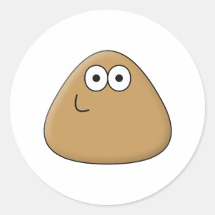 Adesivo Redondo Happy Pou - Sticker