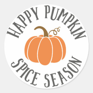 Adesivo Redondo Happy Pumpkin Spice Season