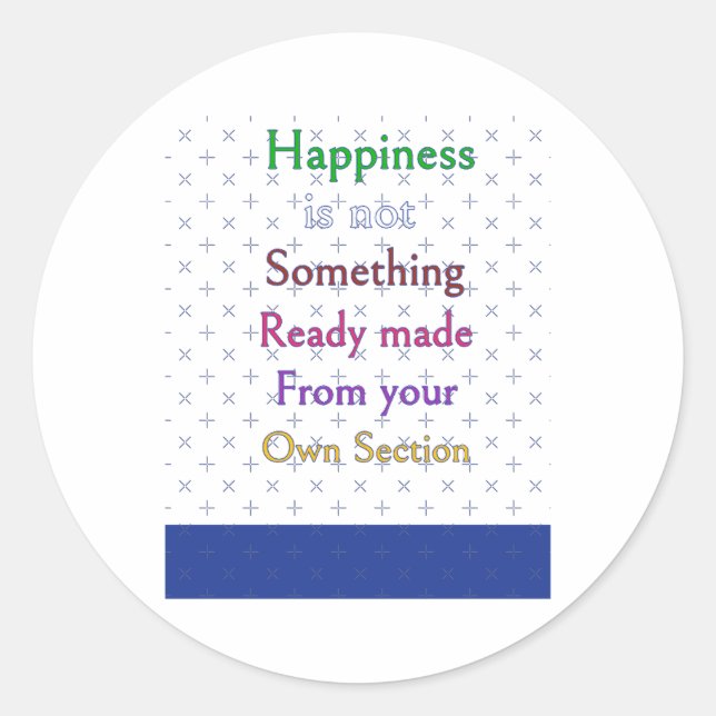 Adesivo Redondo Happy S Sticker (Frente)