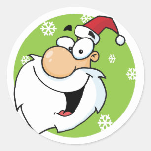 Adesivo Redondo Happy Santa Clause T-shirts e presentes