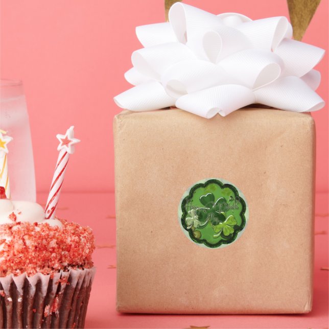 Adesivo Redondo Happy St. Patrick's Day (Festa)