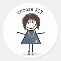 Happy Stick Girl in Sneakers