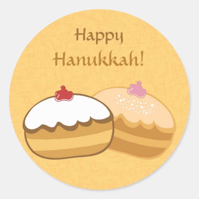 Adesivo Redondo Happy Sweet Hanukkah (Frente)