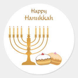 Adesivo Redondo Happy Sweet Hanukkah