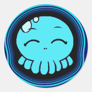 Adesivo Redondo Happy Tako-Chan