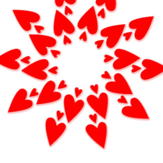 Adesivo Redondo Happy Valentine’s Star Hearts Round Sticker