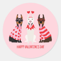 Happy Valentines Day Dobermann Dogs