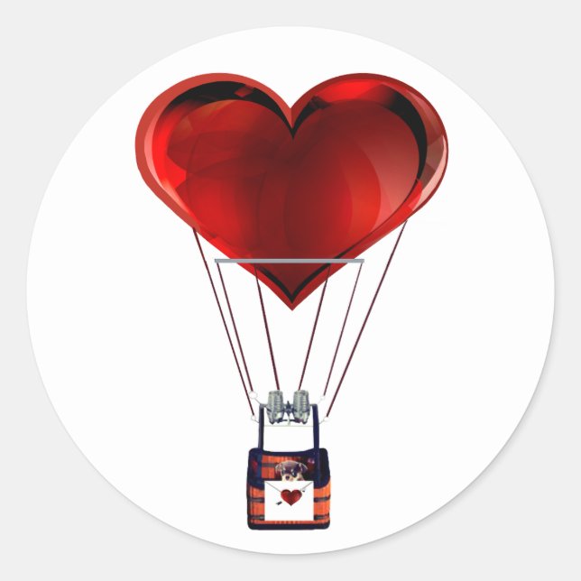 Adesivo Redondo Happy Valentine's Day Stickers (Frente)