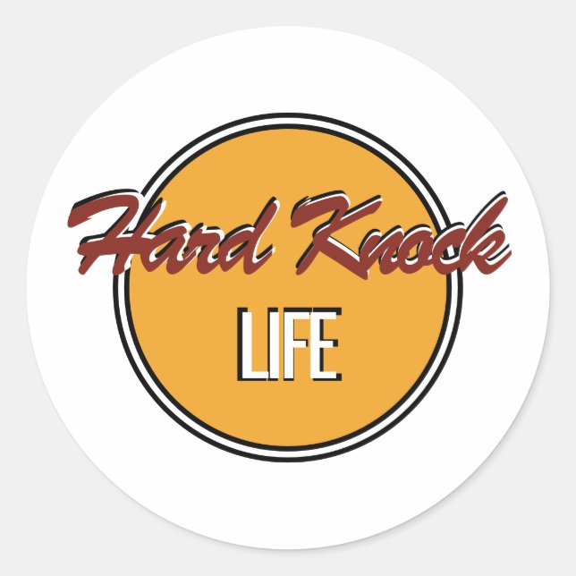 Adesivo Redondo Hard Knock Life (Frente)