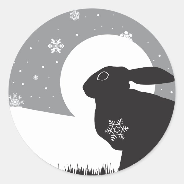 ADESIVO REDONDO HARE DE NEVE (Frente)
