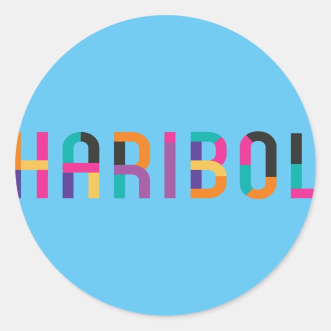 Adesivo Redondo Haribol Nitai Gaur (Frente)