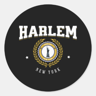 Adesivo Redondo Harlem New York White