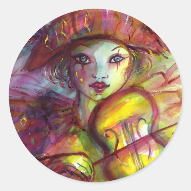 ADESIVO REDONDO HARLEQUINA (Frente)