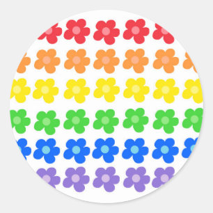 Adesivo Redondo Harmonia Da Roda Colorido Em Design Floral