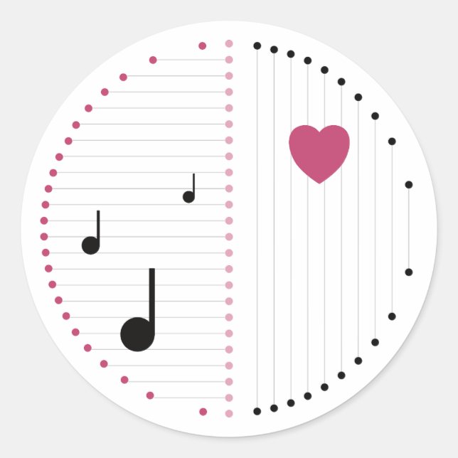 Adesivo Redondo Harmonia do Amor (Frente)