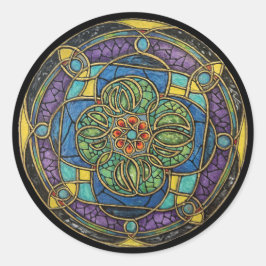 Adesivo Redondo Harmonia Na Luz De Vidro