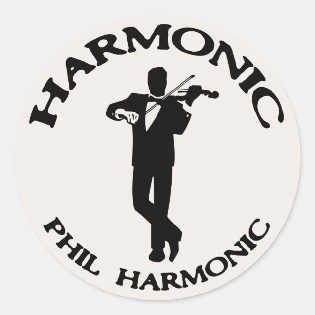 Adesivo Redondo Harmonic, Phil Harmonic (Frente)