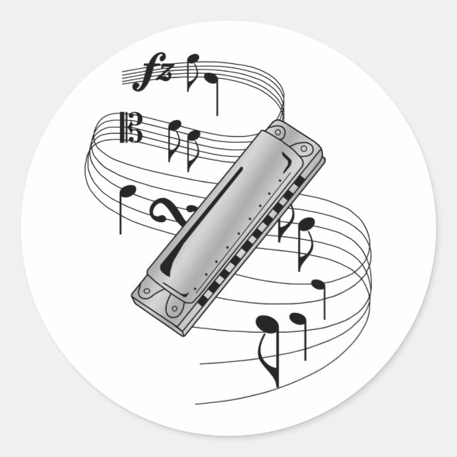 Adesivo Redondo Harmonica (Frente)
