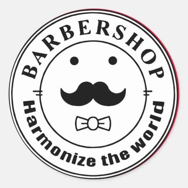 Adesivo Redondo Harmonize o mundo (Frente)