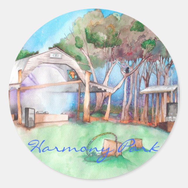 Adesivo Redondo Harmony Park Sticker (Frente)