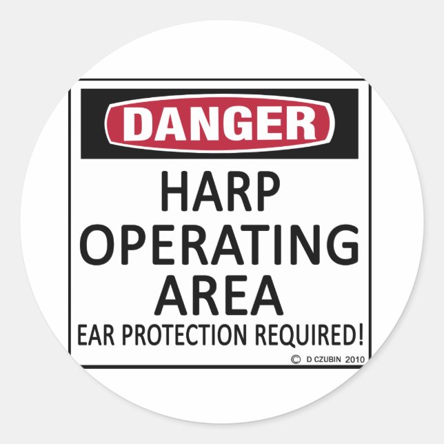 Adesivo Redondo Harp de área operacional (Frente)