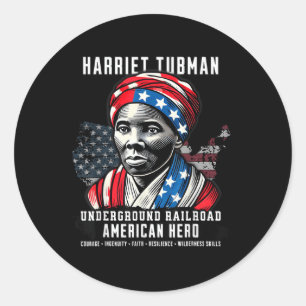 Adesivo Redondo Harriet Tubman Underground Railroad American Hero