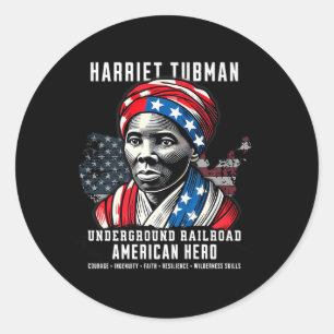 Adesivo Redondo Harriet Tubman Underground Railroad American Hero