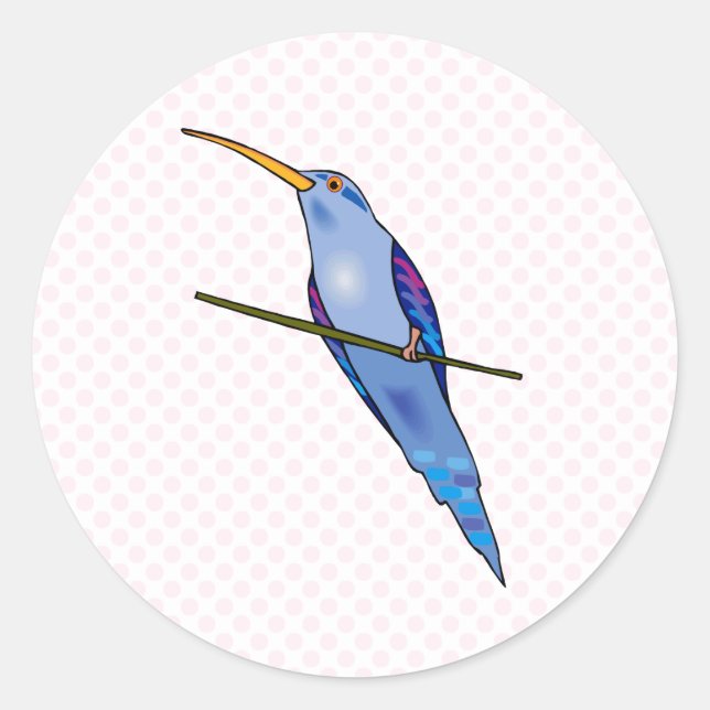 Adesivo Redondo Harriot Hummingbird (Frente)