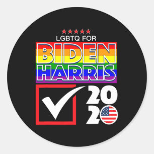 Adesivo Redondo Harris 2020 Lgbt Orgulho gay U U.A. Democrata Elei