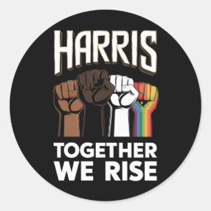 Adesivo Redondo Harris 2024 Eleição LGBT Kamala Harris 2024