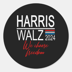 Adesivo Redondo Harris 2024 Harris WAlzheimer Nós escolhemos liber